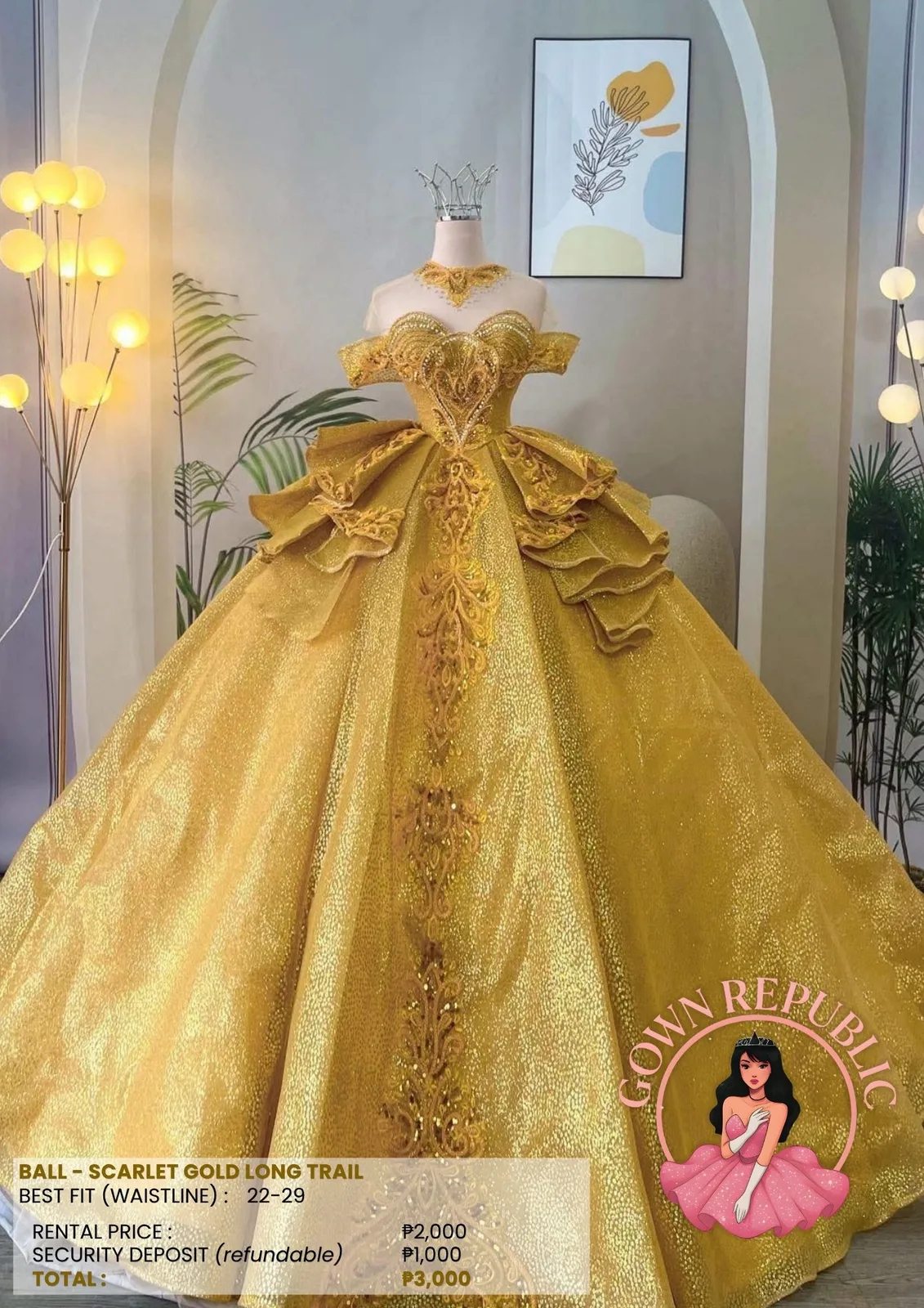 Ball Gowns: Yellow / Gold 326